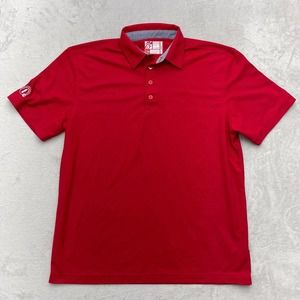 Chic Fil A Polo Shirt Mens Large Red Short Sleeves Work Uniform Team Style Oobe